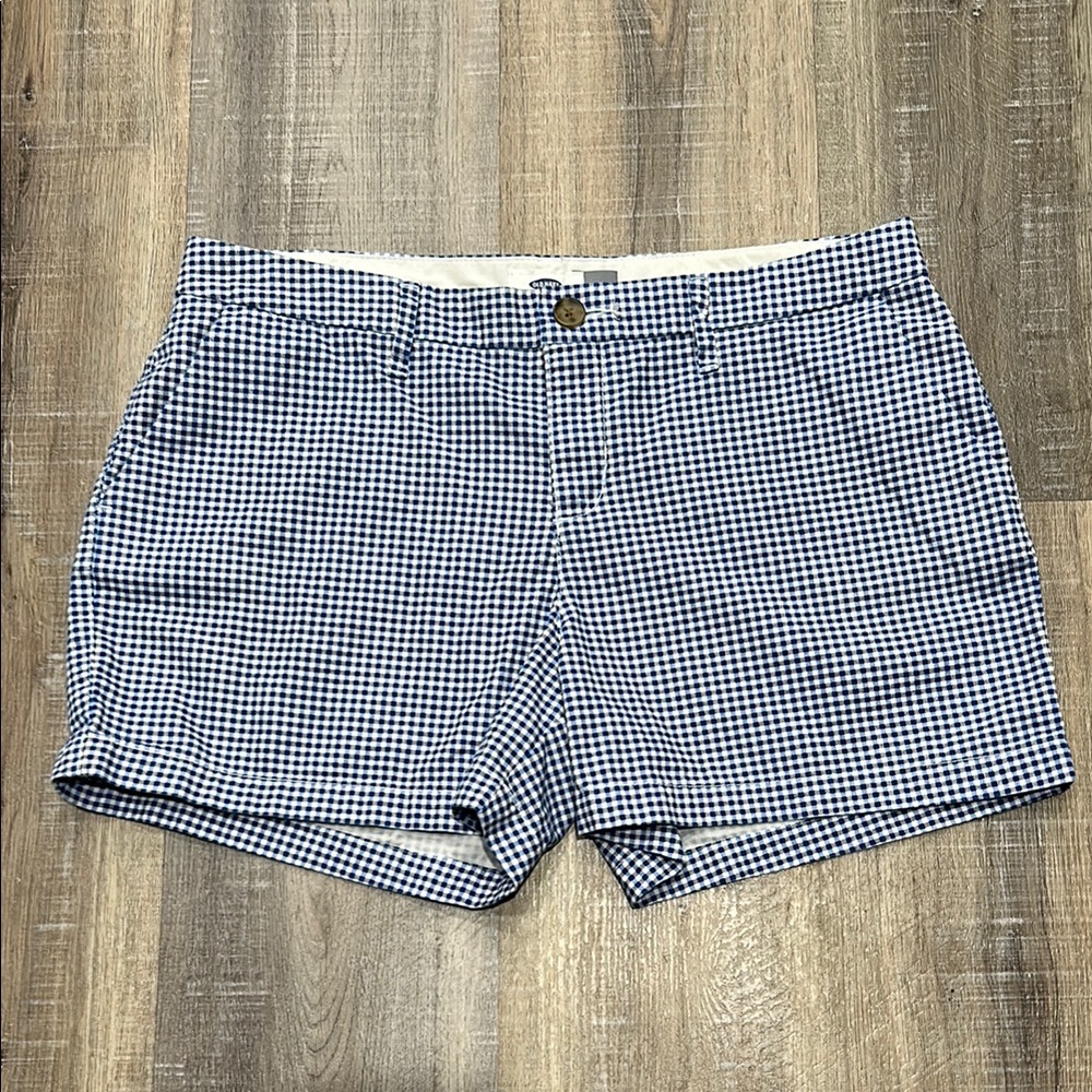 Old Navy Blue and White Gingham Shorts